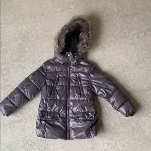 Zara - Girls winter jacket with fur trim hood